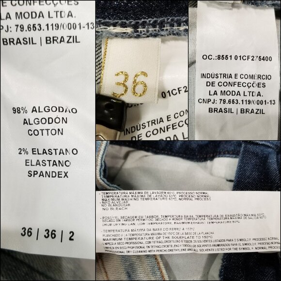 Lanca Perfume Jeans Womens Blue Gold Washed Denim Low Rise Stretch EU 36 US 6 - Picture 6 of 14